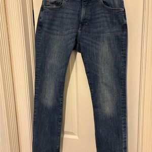 Warp + Weft Dark Blue Straight Jeans